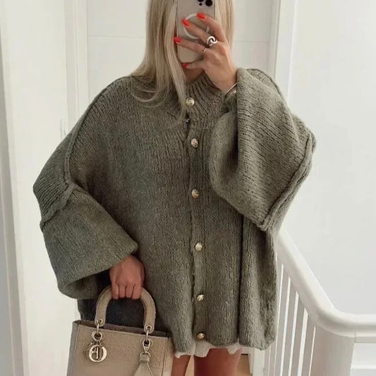 O-neck Cardigan Sweater